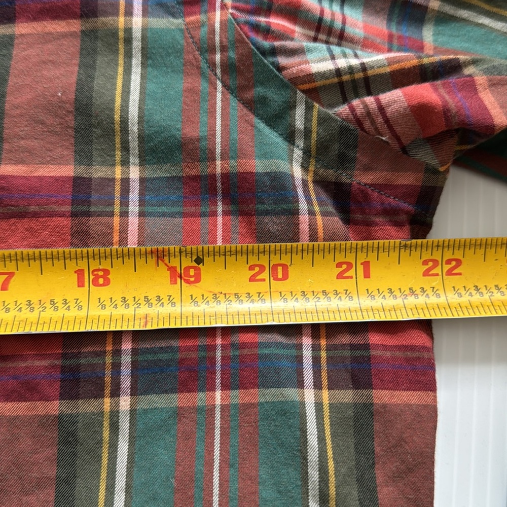 Ralph Lauren Classic Fit red, green, yellow & blue plaid button down. Medium - Picture 7 of 10
